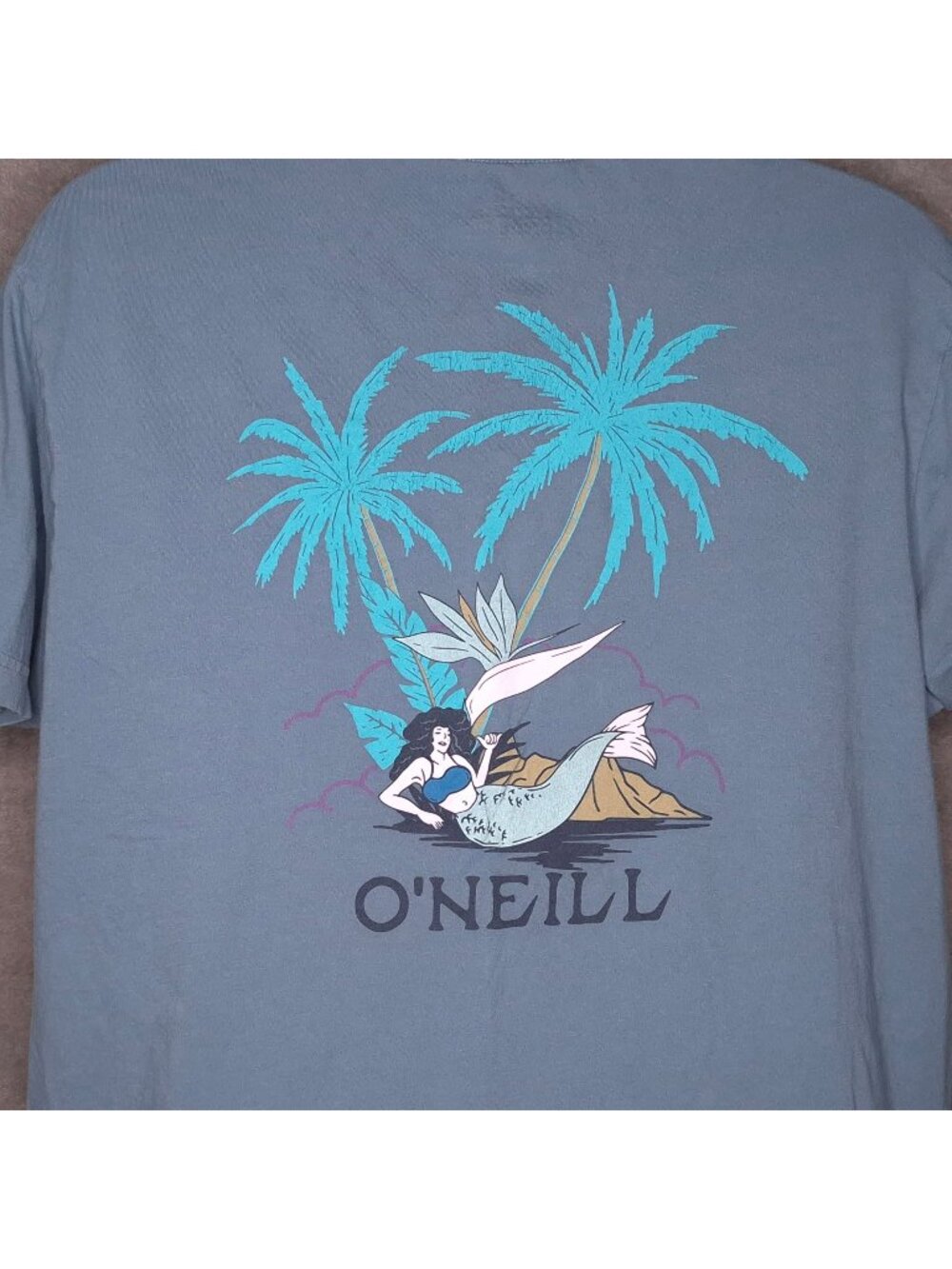 ONeill Mens Graphic Tee Parrot & Mermaid XL Casual Standard Fit T-Shirt Crew
